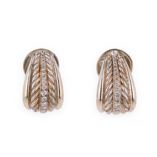 silver-and-diamond-earrings-david-yurman