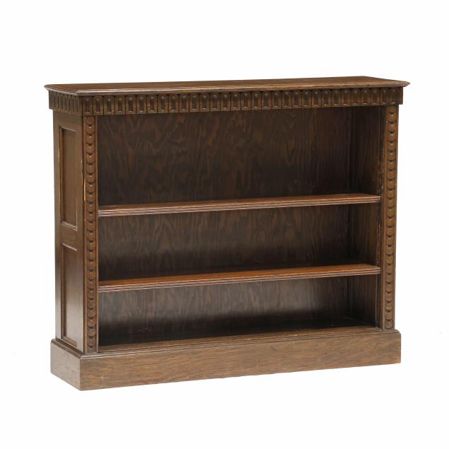 jacobean-style-oak-open-bookshelf
