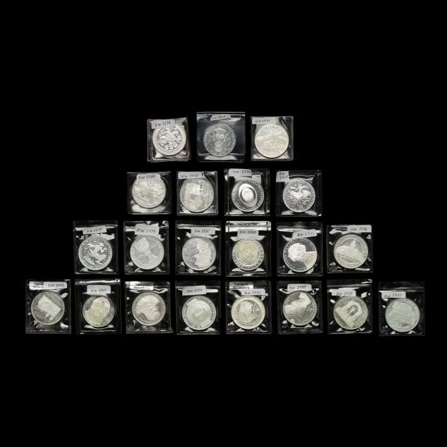 twenty-one-21-austrian-commemorative-silver-coins