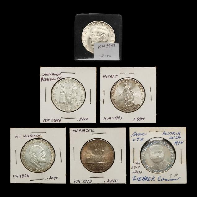 six-6-austrian-25-schilling-coins