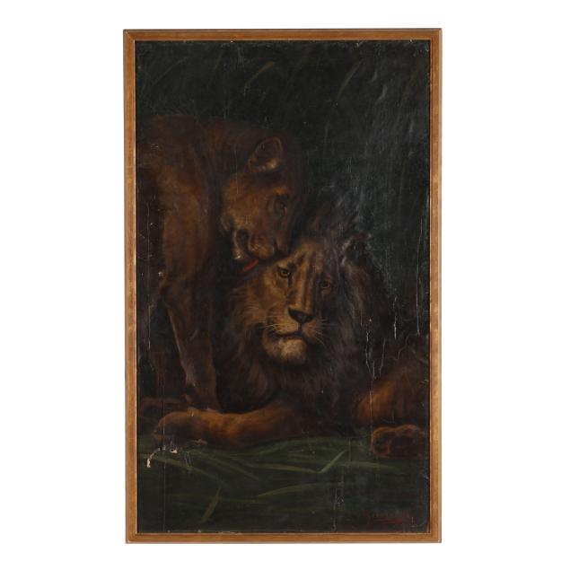 hermen-gros-german-circa-1900-lion-and-lioness