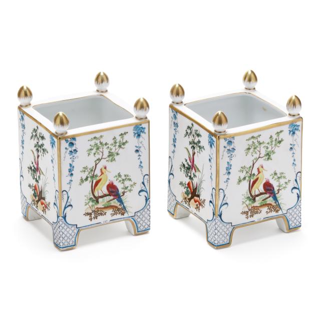 pair-of-porcelain-cache-pots-with-exotic-bird-decoration