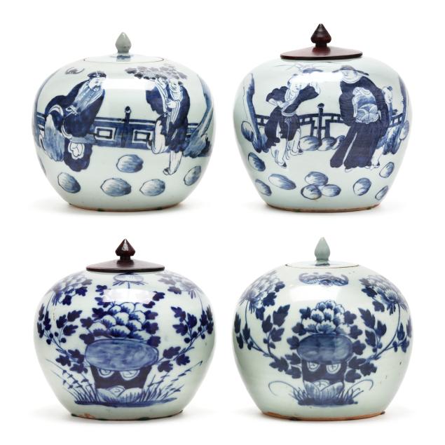 a-group-of-four-chinese-blue-and-white-ginger-jars
