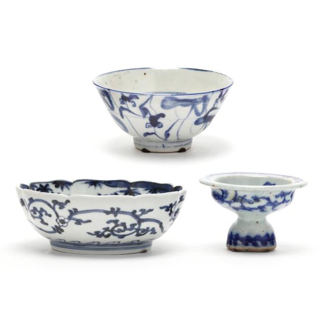 a-group-of-asian-blue-and-white-assorted-porcelain