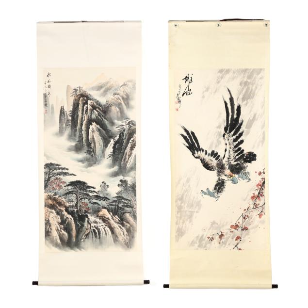 chen-changhui-chinese-b-1963-a-pair-of-chinese-hanging-scroll-paintings
