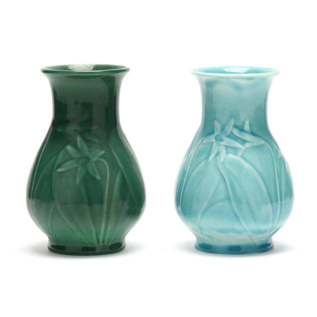 two-mid-century-rookwood-pottery-vases