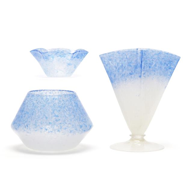 three-pieces-of-art-deco-steuben-blue-i-cluthra-i-glass