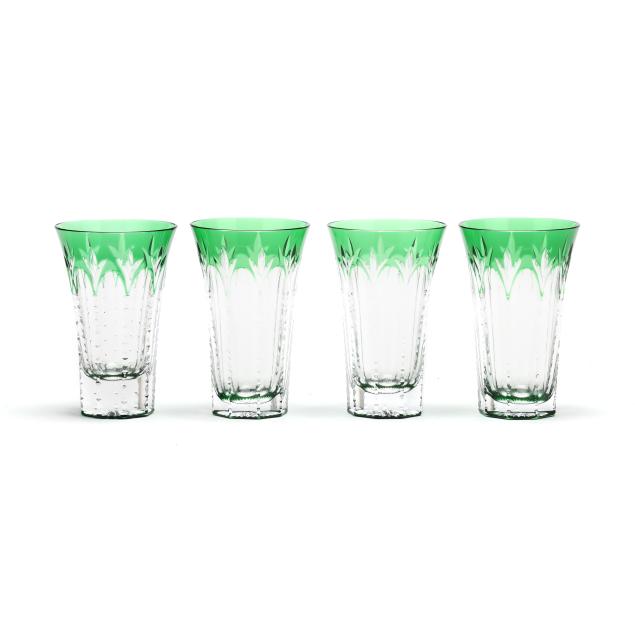 set-of-four-faberge-green-cut-to-clear-glasses
