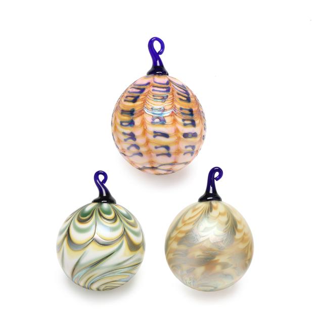 daniel-lotton-three-art-glass-ornaments