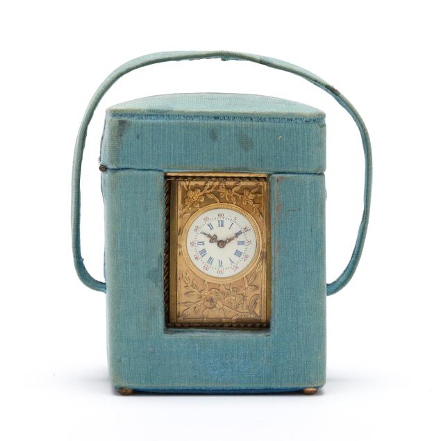 continental-miniature-gilt-brass-carriage-clock-in-case