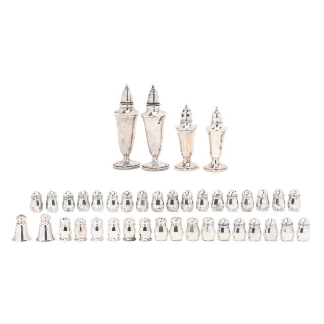 large-collection-of-sterling-silver-salt-pepper-shakers