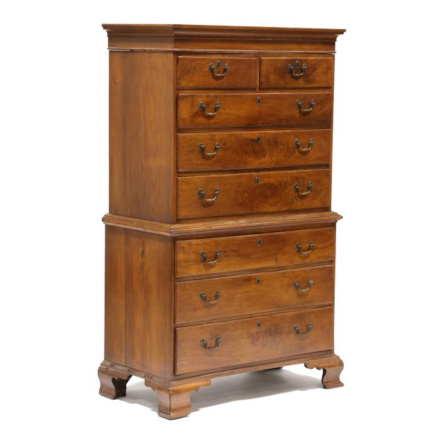 southern-chippendale-walnut-chest-on-chest