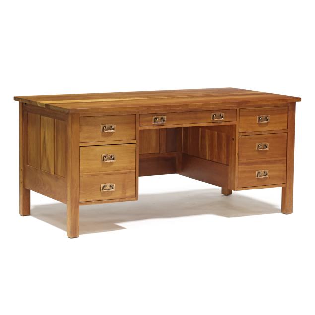 stickley-mission-style-executive-cherry-desk