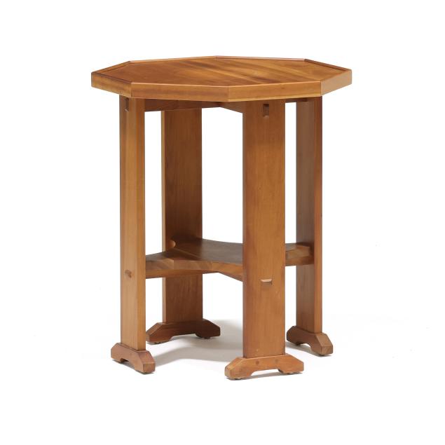 stickley-mission-style-cherry-octagonal-side-table