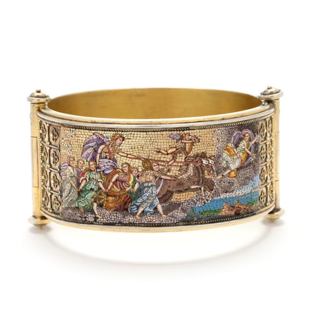 antique-gilt-silver-grand-tour-etruscan-revival-mosaic-bracelet