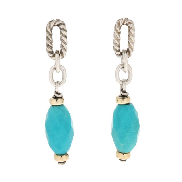 silver-gold-and-turquoise-drop-earrings-david-yurman
