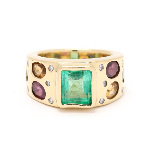 gold-emerald-and-gem-set-ring