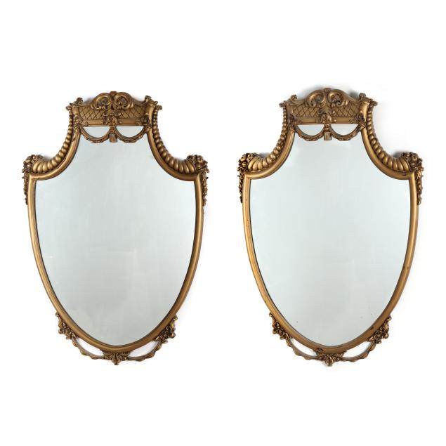pair-of-vintage-neoclassical-style-giltwood-shield-mirrors