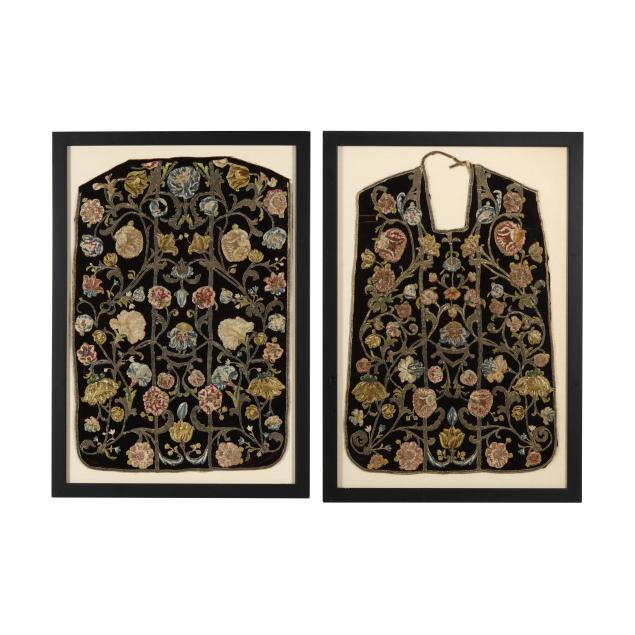 two-framed-antique-embroidered-chasuble-panels