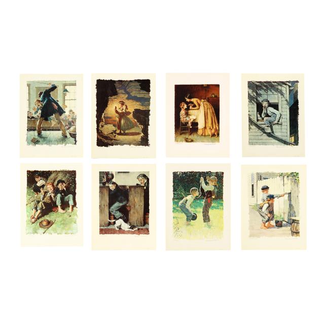 norman-rockwell-american-1894-1978-i-tom-sawyer-portfolio-i-the-color-edition-complete-suite-of-eight-works