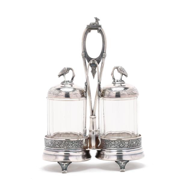 aesthetic-period-silver-plated-pickle-castor-with-tongs-set