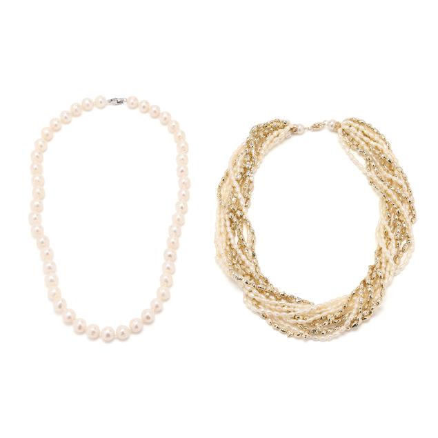 two-pearl-necklaces