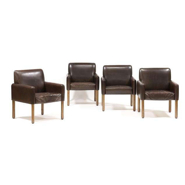 vico-magistretti-italian-1920-2006-set-of-four-leather-armchairs-model-896