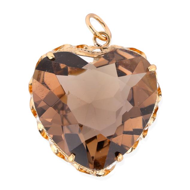gold-and-smoky-quartz-heart-motif-pendant