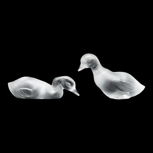 baccarat-pair-of-frosted-crystal-ducks