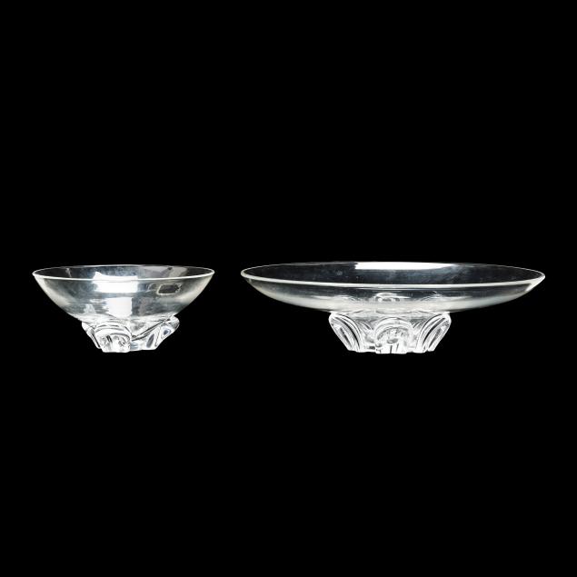 steuben-two-crystal-console-bowls