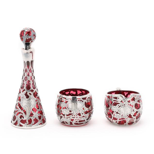 silver-deposit-and-ruby-glass-cruet-creamer-and-sugar