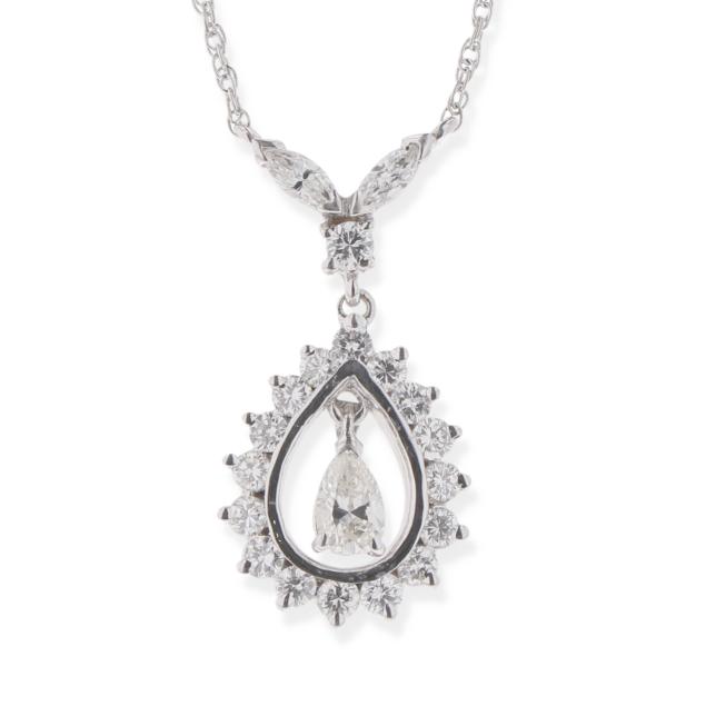 white-gold-and-diamond-pendant-necklace