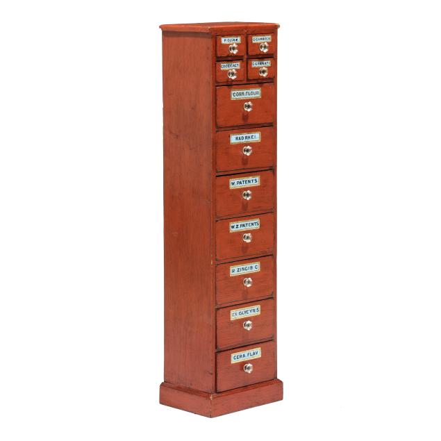 antique-painted-vertical-apothecary-chest