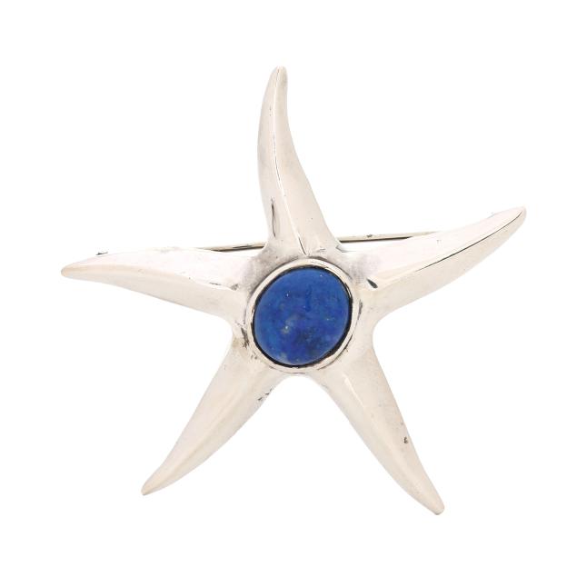 silver-and-lapis-lazuli-starfish-motif-brooch-tiffany-co