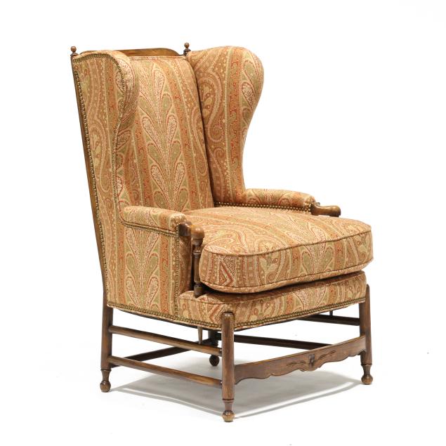 french-provincial-style-paisley-upholstered-armchair
