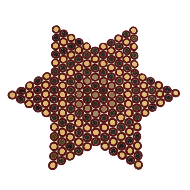 folk-art-applique-star-penny-rug-with-gasket-weighted-corners