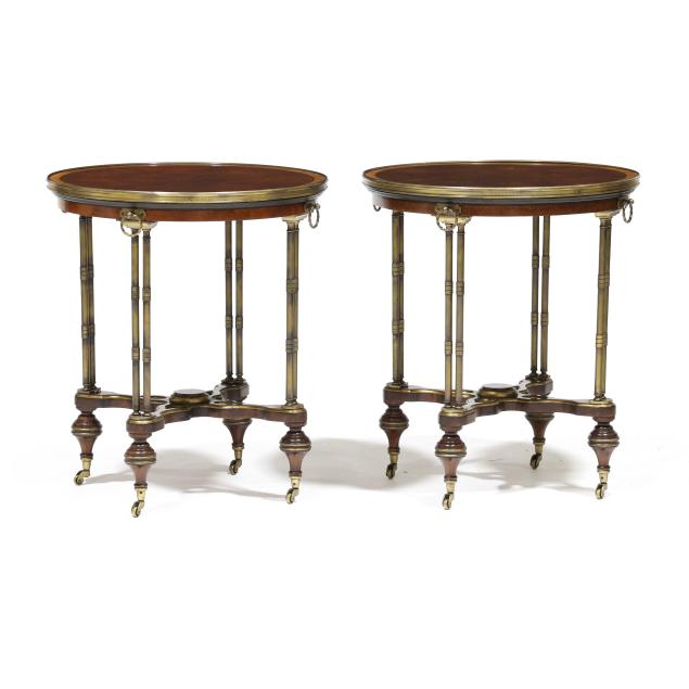john-richard-neoclassical-style-mahogany-and-brass-console-tables