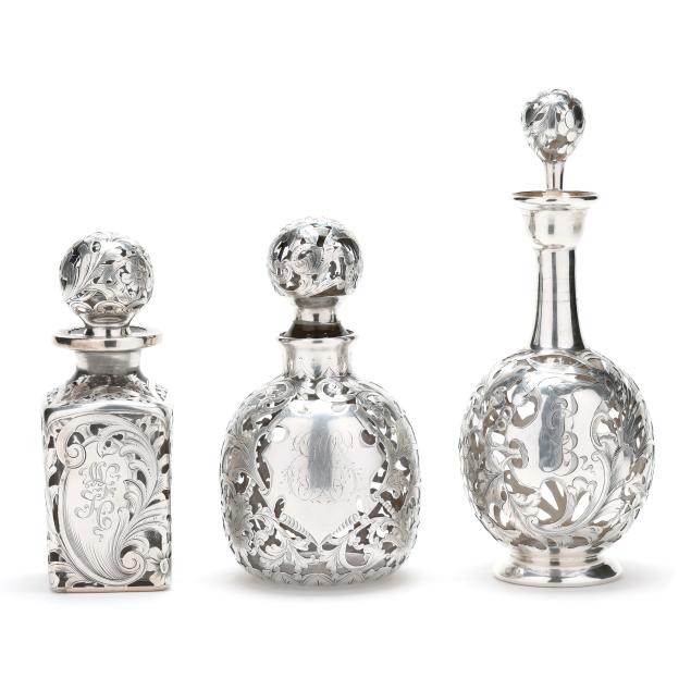 three-sterling-silver-deposit-glass-bottles