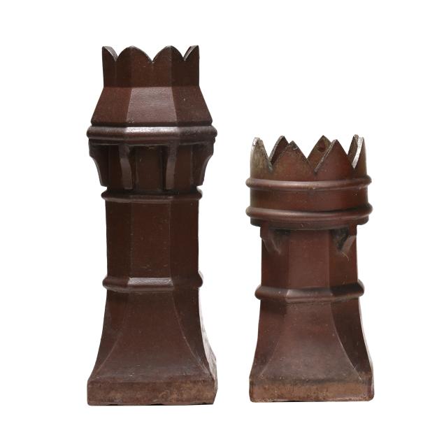 two-large-gothic-revival-ceramic-chimney-pots