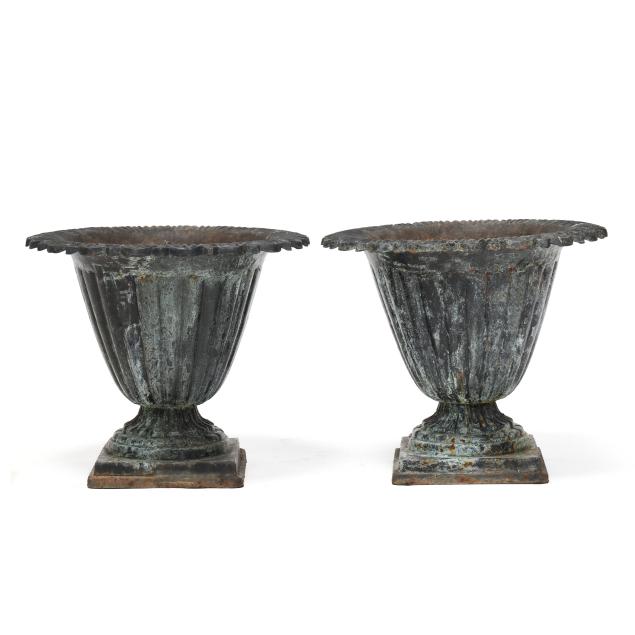 pair-of-classical-style-cast-iron-garden-urns