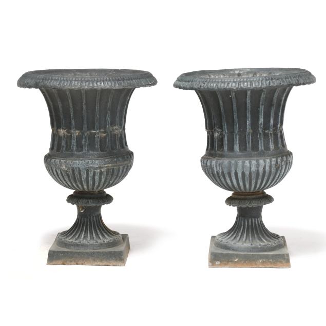 pair-of-classical-style-cast-iron-garden-urns