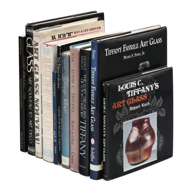 a-group-of-reference-books-and-catalogues-on-tiffany-and-art-nouveau-glass