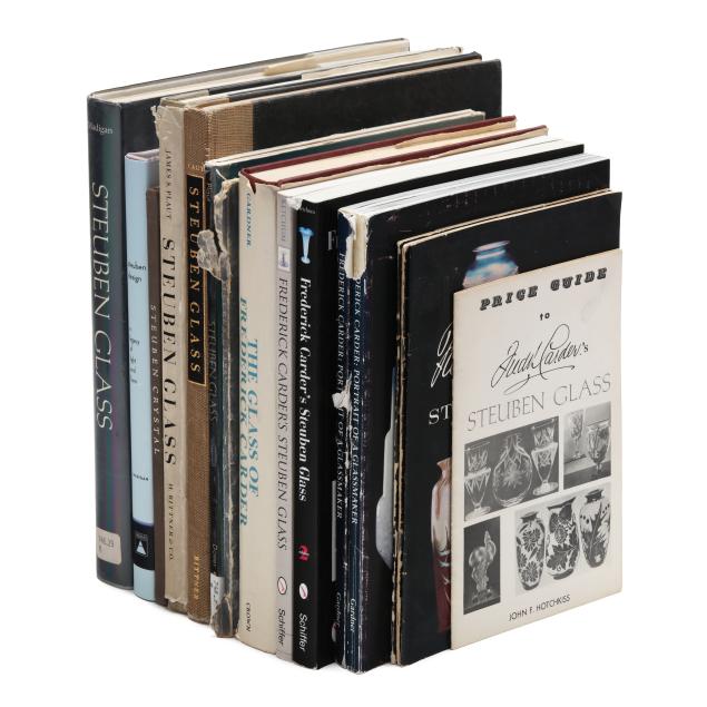 a-group-of-books-related-to-steuben-glass