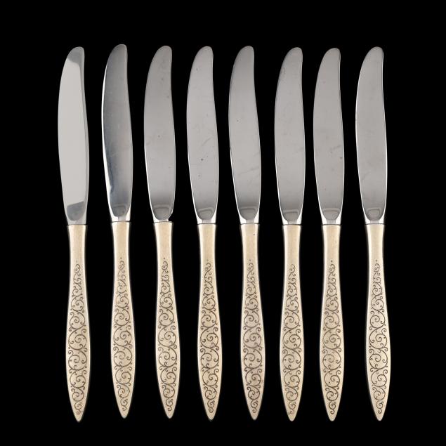 eight-wallace-i-spanish-lace-i-sterling-silver-dinner-knives