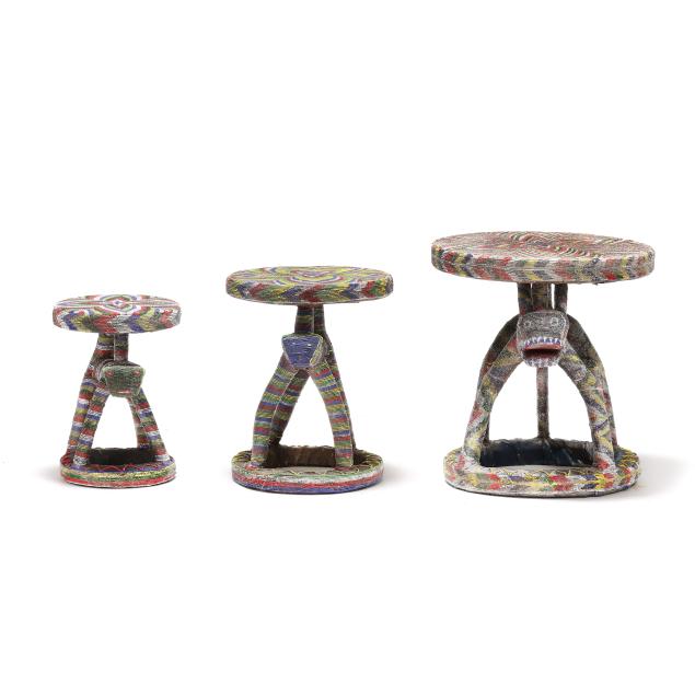 three-west-african-figural-beadwork-stools-bamun-peoples