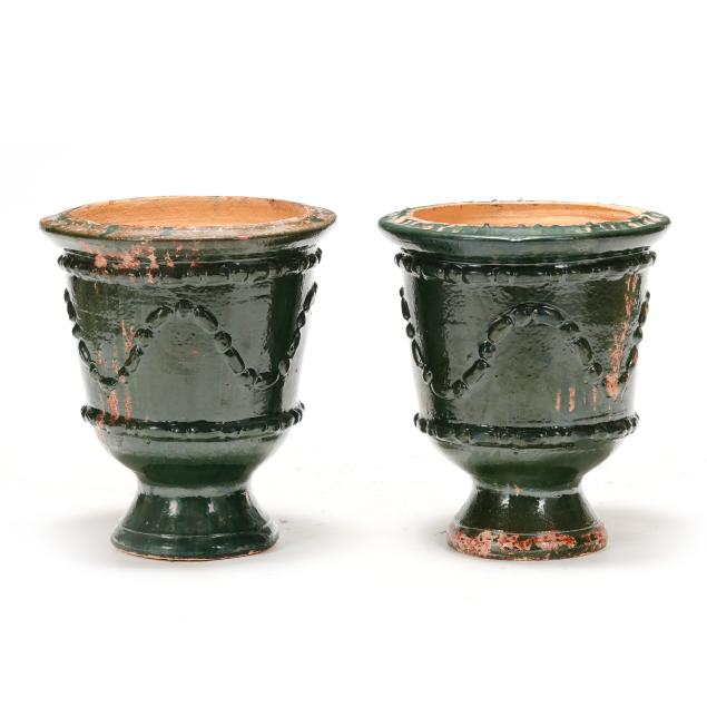 pair-of-contemporary-green-glazed-terracotta-pottery-urns