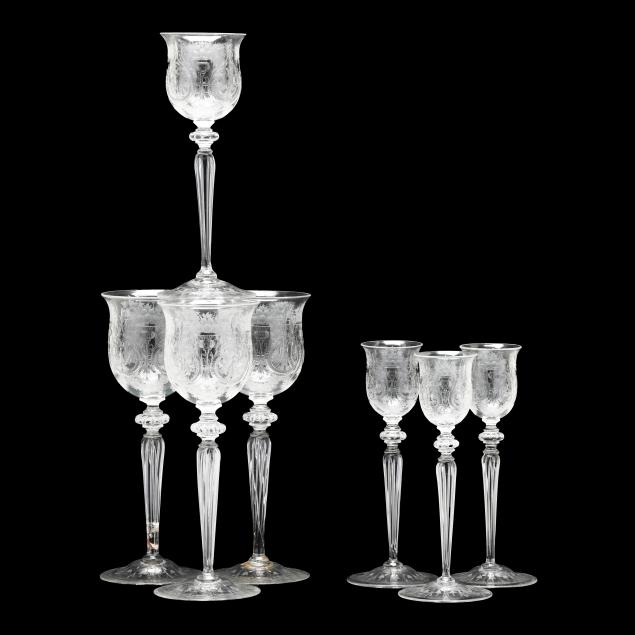 steuben-seven-rock-crystal-engraved-stemware-glasses
