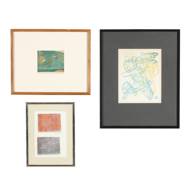 stanley-william-hayter-british-1901-1988-three-greeting-cards-1956-65-exhibition-invitation-for-hayter-s-all-in-line-i-four-works