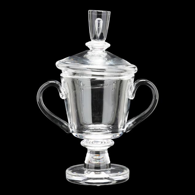 steuben-double-handled-tear-drop-covered-urn-with-original-paper-advertisement