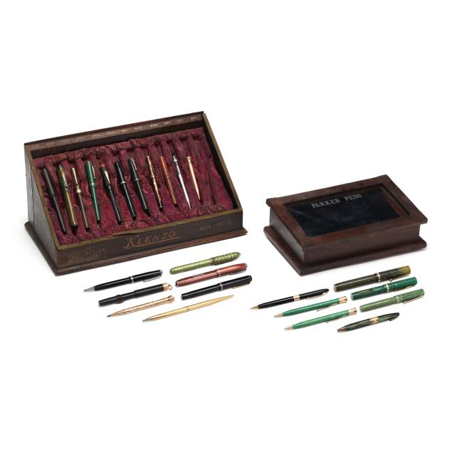 collection-of-25-vintage-pens-and-two-pen-cases